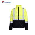 Pilotjacken reflektierende hohe Sichtbarkeit Winterjacke Arbeitsjacke wasserdichte reflektierende Streifen 3m